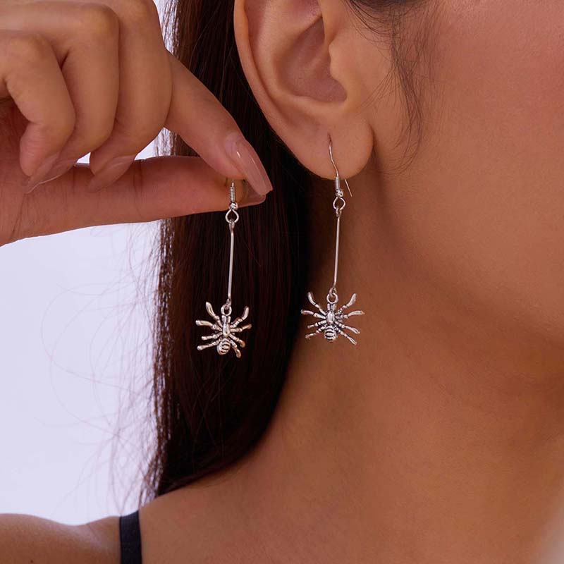 

Cute Cartoon White Ghost Asymmetric Earrings for Women Creative Punk Spider Bat Pumpkin Dangle Earrings Funny Halloween Jewelry