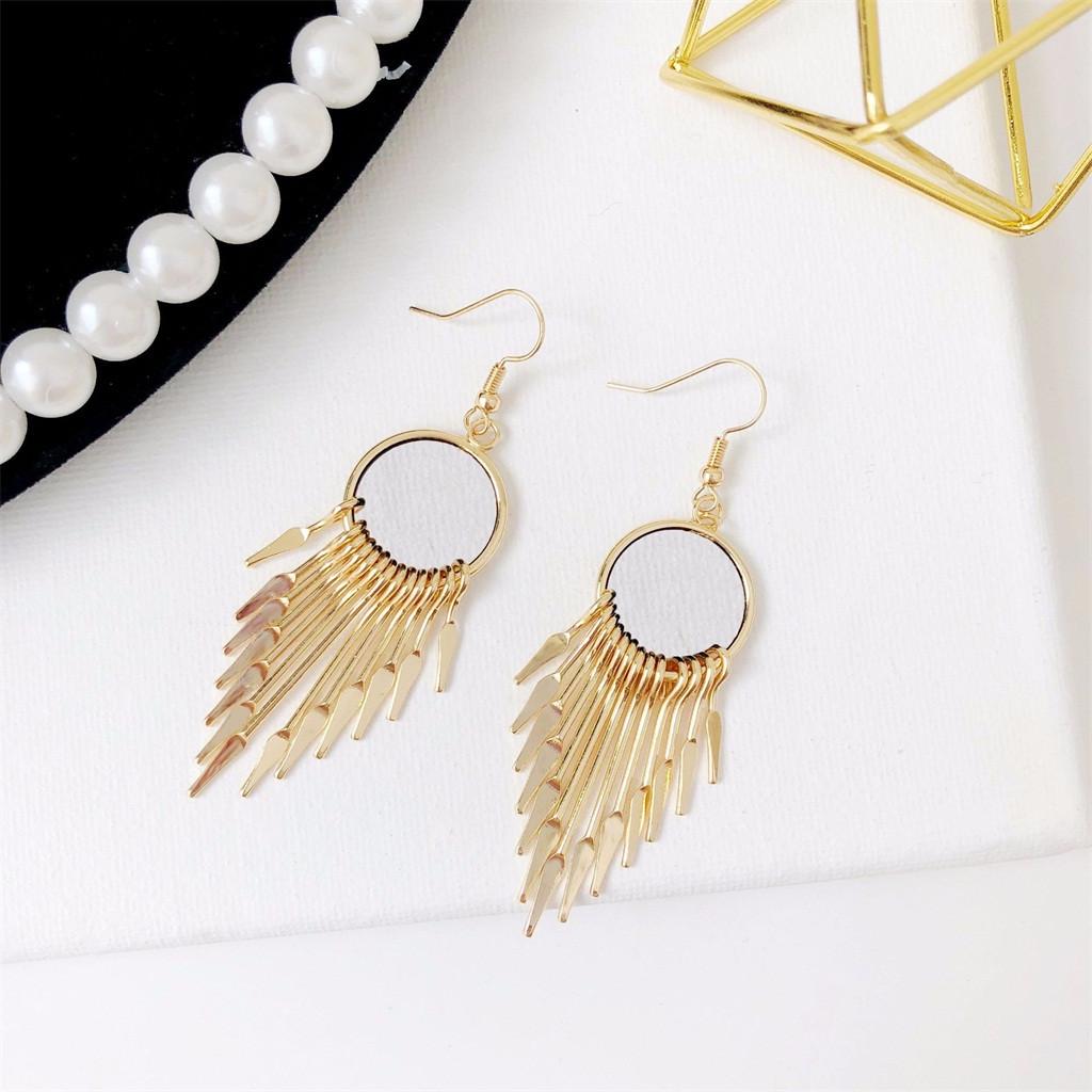 Korean Symmetrical Sweet Fringed Temperament Personality Daily Earrings