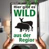 Wild Boar Deer Wall Sign 20X30cm Rustic Aluminum Flat Decor for Home