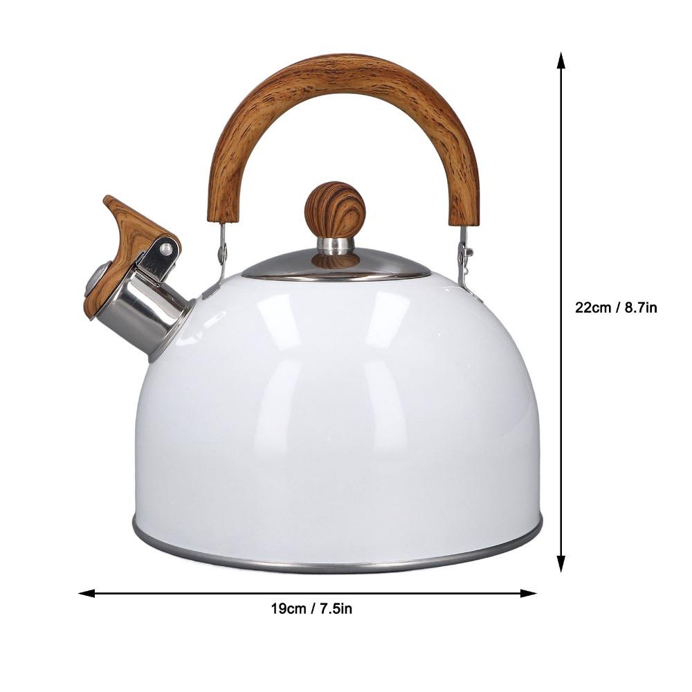 304 Stainless Steel Whistling Tea Kettle 2.5L Capacity Fast Heating Kettle  Home Use