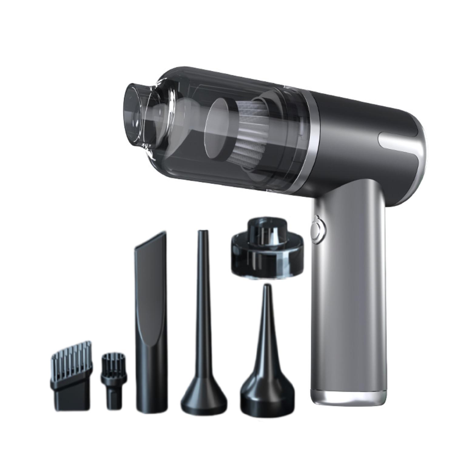 

120000PA Автомобильный пылесос с мощным всасыванием, бытовая техника, беспроводные портативные мини-уборочные машины, пылесос для автомобилей, аксессуары серый