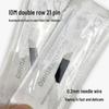 Double Row 21-Pin Curved Microblading & Shading Needles for Eyebrows and Lips