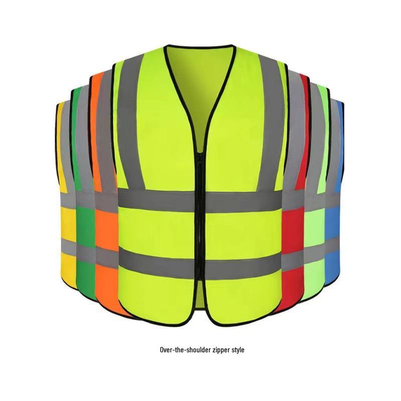 Children's Multi-Pocket Reflective Mesh Vest for Road Construction Sites