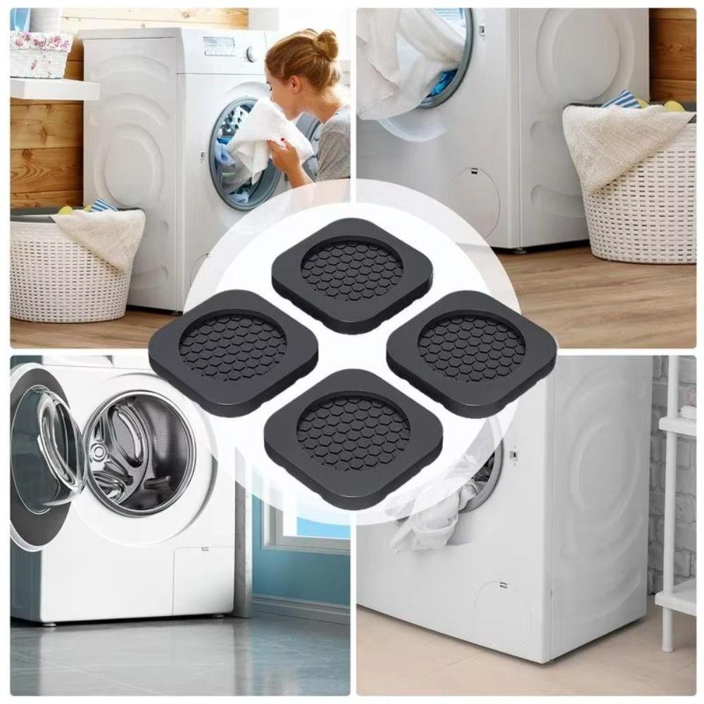 4 Stück Anti-Rutsch-Unterlegscheibe Anti-Vibrations-Fußpolster Stoßdämpfende Stumme Dämpfer Waschmaschinen-Fußpolster Erhöhung