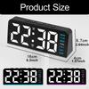 Ambient Light Digital Alarm Clock Adjustable Portable Week Display Multifunctional for Indoor Dining