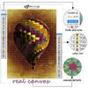 Popular 5D Diy Cross Stitch Hot Air Balloon Painting Full Drill Cross-Stitch Crafts Kit Wall Sticker Home Decor