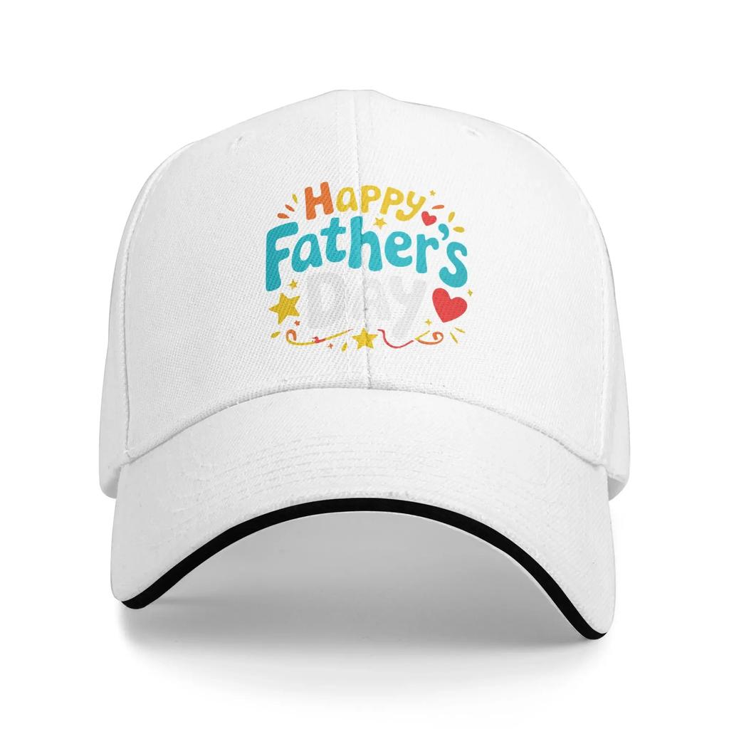 Summer Casual Baseball Cap Happy Fathers Day Cartoon Letter Hiking Fishing Trucker Hat Men Adult Breathable Funny Snapback Cap