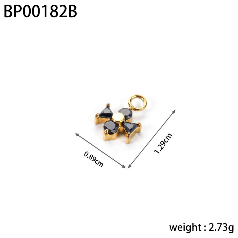 CARLIDANA Stainless Steel Retro Multicolour Flower Drop Oil Separated Beads Pendant Charms for DIY Necklace Bracelet Jewelry