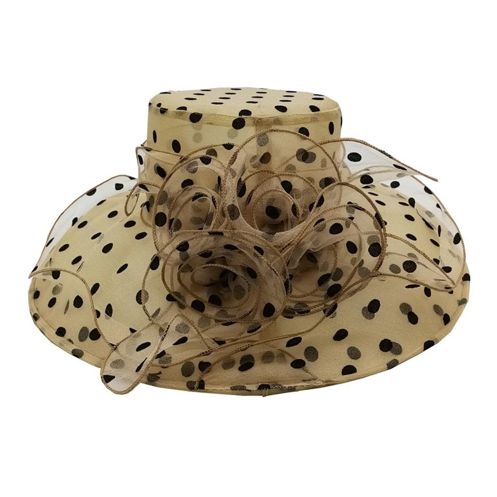 Fascinators Grote Wijde Rand Bruiloft Thee Feest Bruiloft Hoed UV Bescherming Ademend Zonnehoed Strandhoed Buiten