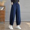 Plus Size Vintage High Waist Casual Loose Women Spring Autumn Jeans Denim Wide Leg Pants