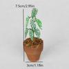1:12 Miniature Simulation Flower Pot Green Plant Potted Model Dollhouse Home Decoration Micro Landscape Scene Ornament