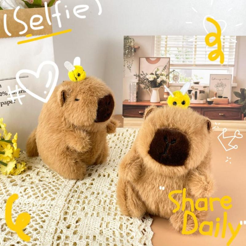 

Мультяшный Милый Пчелы Капибара Виляющий Хвостом Подвеска Брелок Кольцо для Ключей Креативные Аксессуары для Украшения Рюкзака Подарки