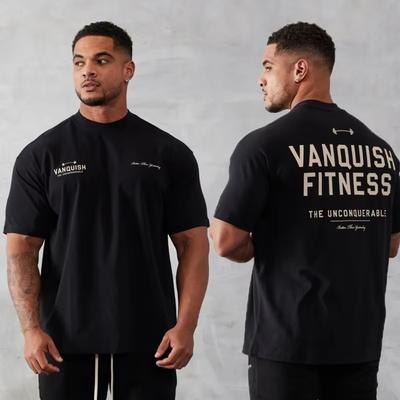 Ανδρικό Vintage Oversized T-Shirt Καλοκαίρι Νέο Αθλητικό Fitness Βαμβακερό Κοντομάνικο με Στρογγυλή Λαιμόκοψη Αθλητικό T-Shirt για Τρέξιμο και Προπόνηση