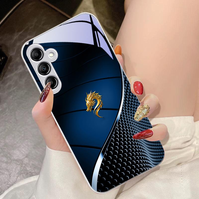 Tempered Glass Phone Case for Samsung Galaxy A14 4G 20 30 52 20S 21S 22 A25 32 33 34 42 50 51 53 54 70 71 72 73 5G dragon