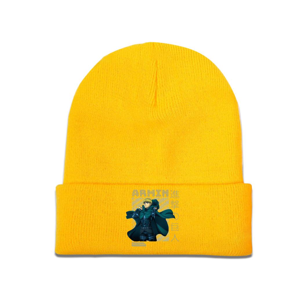 ARMIN from Attack On Titan Knitted Hat for Women Unisex Skullies Beanies Autumn Winter Hat Anime Hip Hop Melon Cap