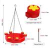 Abnehmbare Kolibri-Futterschale zum Aufhängen im Freien, Wildvogel-Futterspender mit Haken, Garten, rot, Vogelfutterspender, Vogelwasser-Futterspender