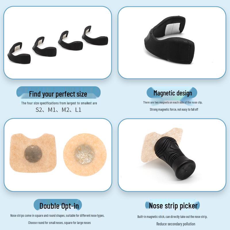 Atmungsaktives Anti-Schnarch-Magnetnasenstreifen-Set
