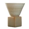 Conical Coffee Cup Japanese Style Retro Ceramic Coffee Cup Rough Pottery Tea Cup Latte Cup for Home Office