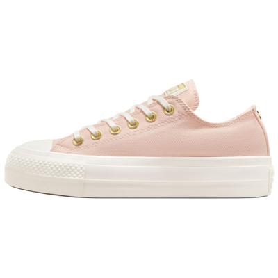 Chuck Taylor All Star Lift Złote Wygodne Miękkie Niskie Płócienne Buty Damskie Sneakersy Różowe A12584C
