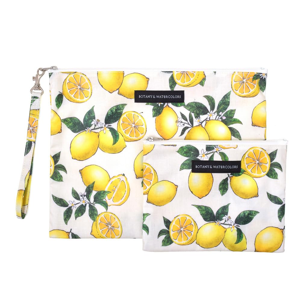 STYLE Decor Mesh Flat Pouch Citrus Stylish and Cute Set for Pocket Tissue Pouch Original Mask Set, Lemon, Women, W1900700-NVL2606-02 Includes +