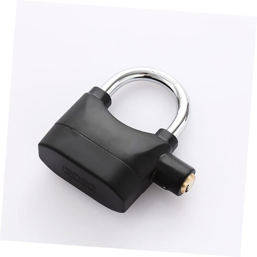 Anti-Rust Lock with Siren Road Bike Lock Heavy Duty Bike Lock Trampoline for Toddlers Motorcycle Lock Alarm Scooter Lock Bike U Lock Alloy Padlock