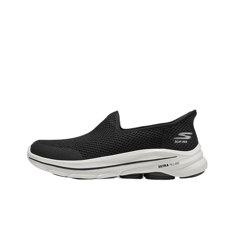 Skechers Go Walk Mesh Round Toe Thick Sole Low Top Casual Shoes Kids sneaker 125954-BKW 35
