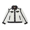 Levis FW22 Color Block Lapel Single Breasted Jacket Women Jackets White A5181-0001