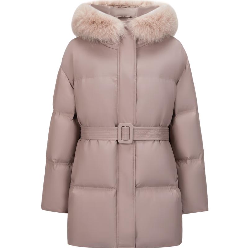 

JUZI Annakou Women s Puffy Duck Down Jacket with Fur Collar XL