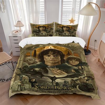 3pcs Lord of the Rings Duvet Cover Set, 1 Duvet Cover + 2 Pillowcases (No Insert), High-Definition Print for All Seasons,Durable Yy251103033