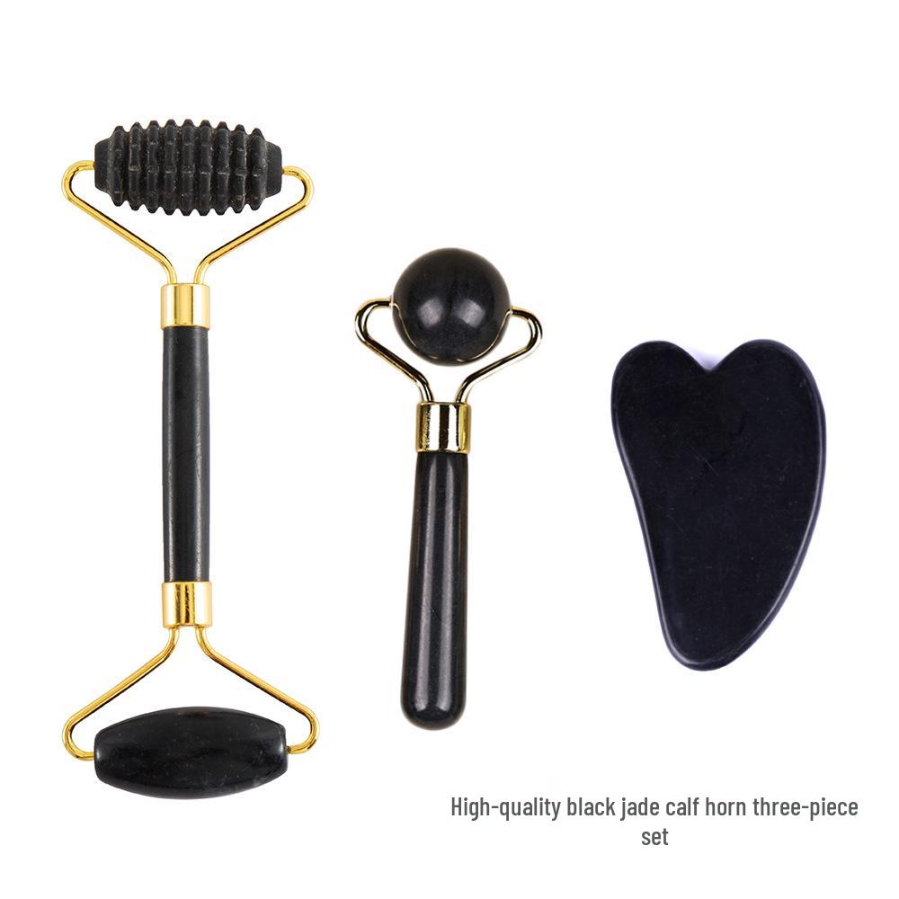 Jade Roller & Gua Sha Facial Massage Three-Piece Set