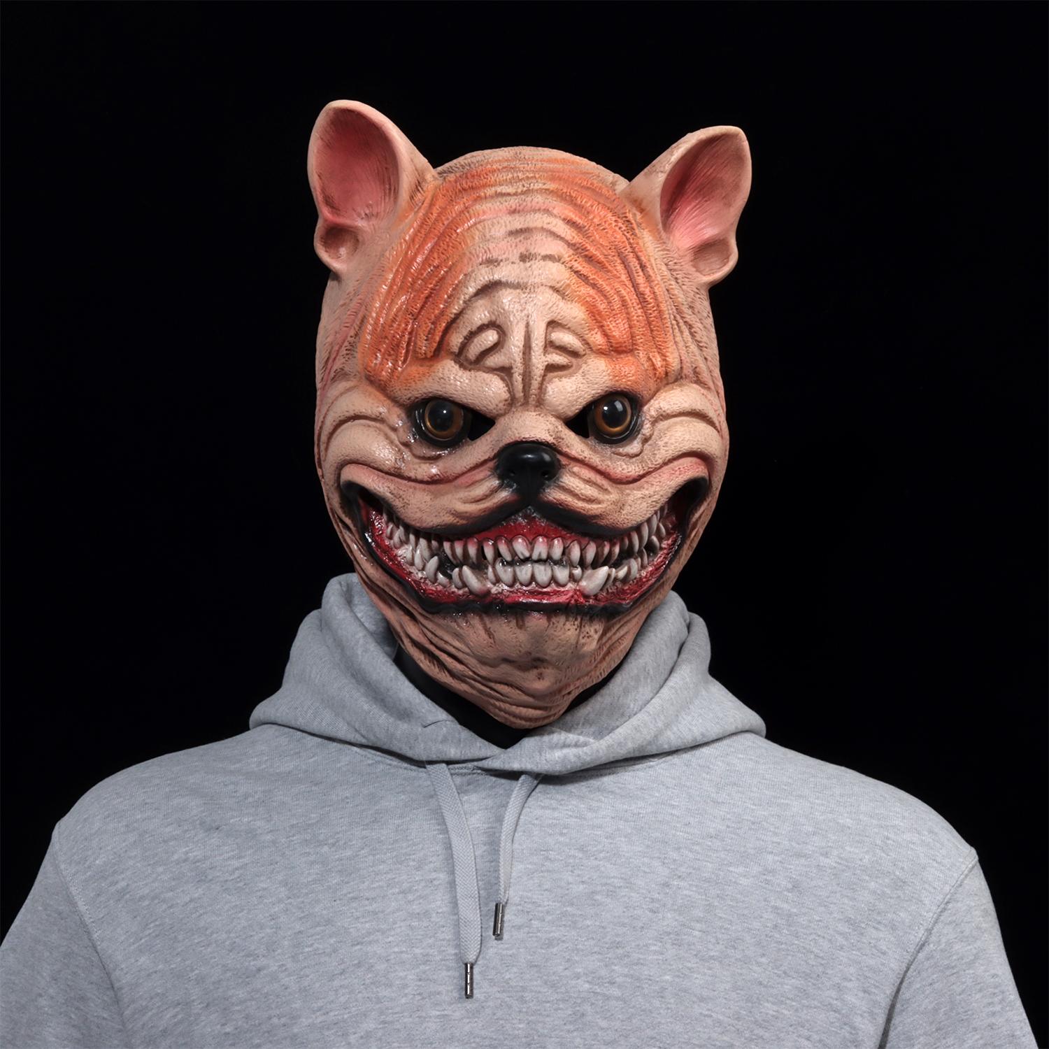 

Bulldog Mask Cosplay Animal Dogs Latex Helmet Halloween Masquerade Carnival Dress Up Dress Up Party Costume Props