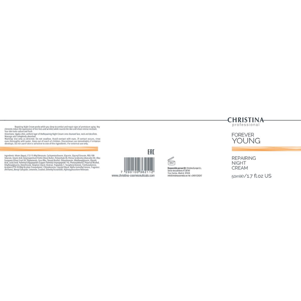 Crema da Notte Riparatrice Forever Young - Crema da notte rivitalizzante, 50 ml