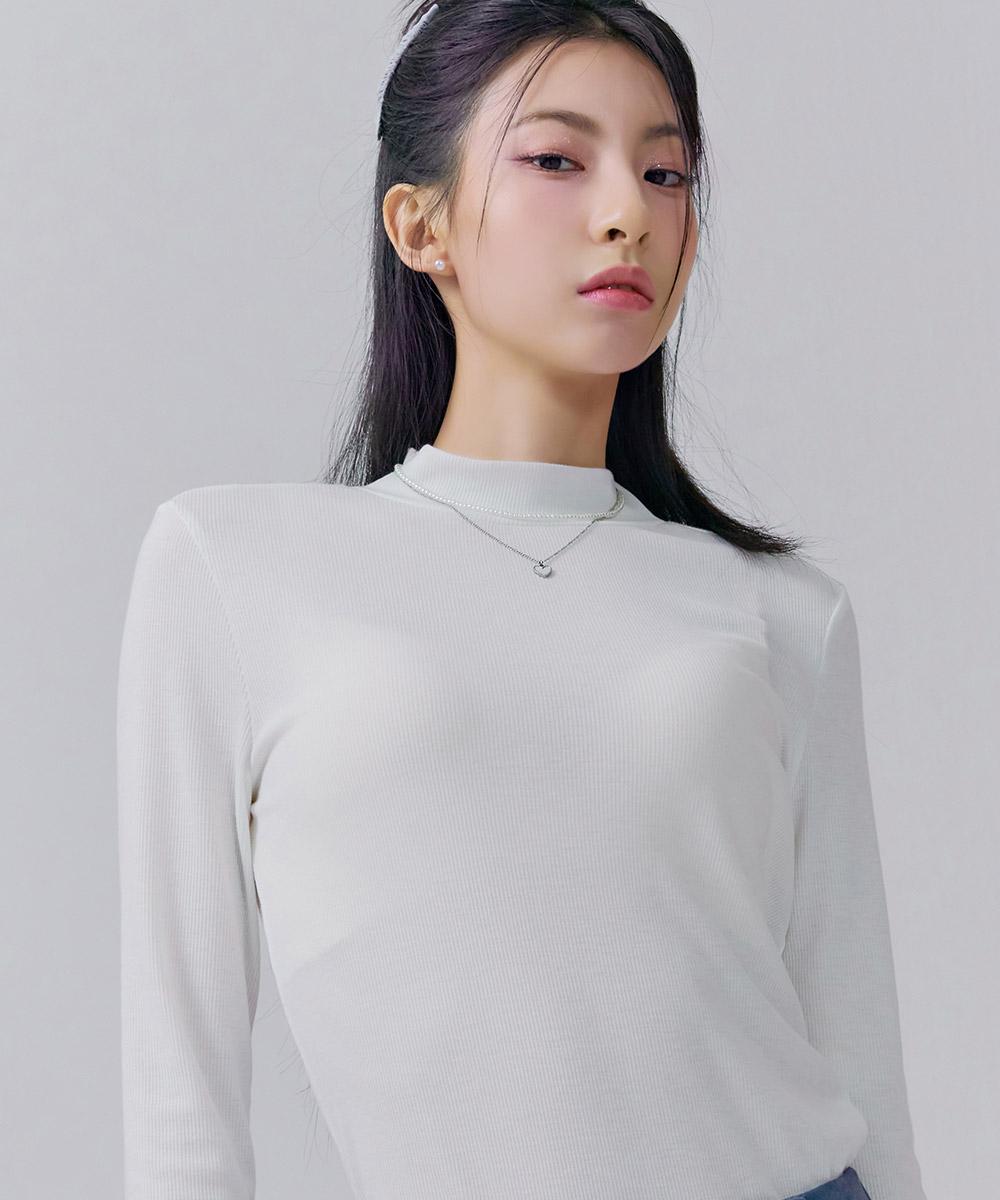 Chase Cult Women S Basic Mock Neck T-Shirt-Cfzg5152C01 White/90
