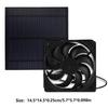 High-end Pet House Cooling Solar Panel Enclosure Fan For Caravans Campers Toilets Portable Ventilation Exhaust Fan For Pet Dog