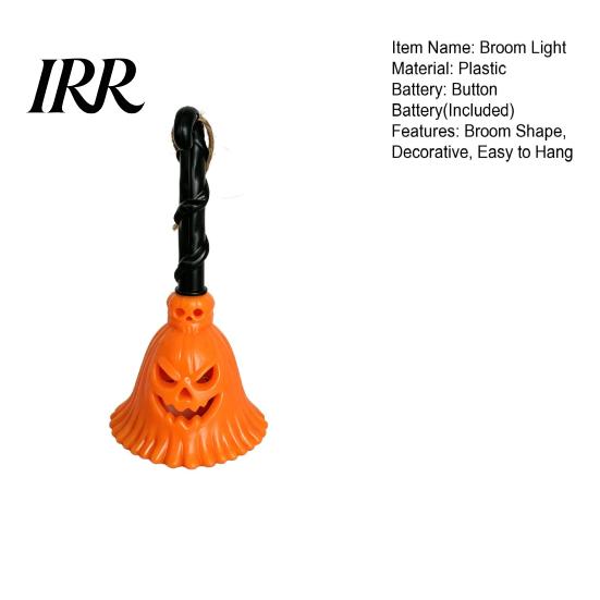 Halloween Party Supplies Pumpkin Broom Light, Hanging LED Witch Lamp, Decor Spooky Decorative Light for Holiday Battery Operated
