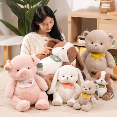 28/42/55cm  Animal Serie Plush Doll Pig Bear Rabbit Dog Soft Stuffed Cotton To Accompany Boys and Girls Sleep Plush Doll