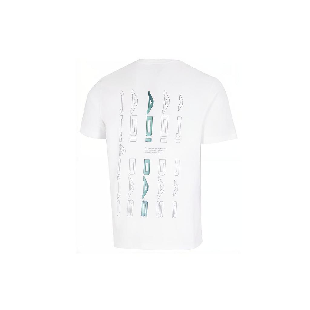 Adidas T Shirts Men's White Crew Neck Moderate Straight Fit HM2979