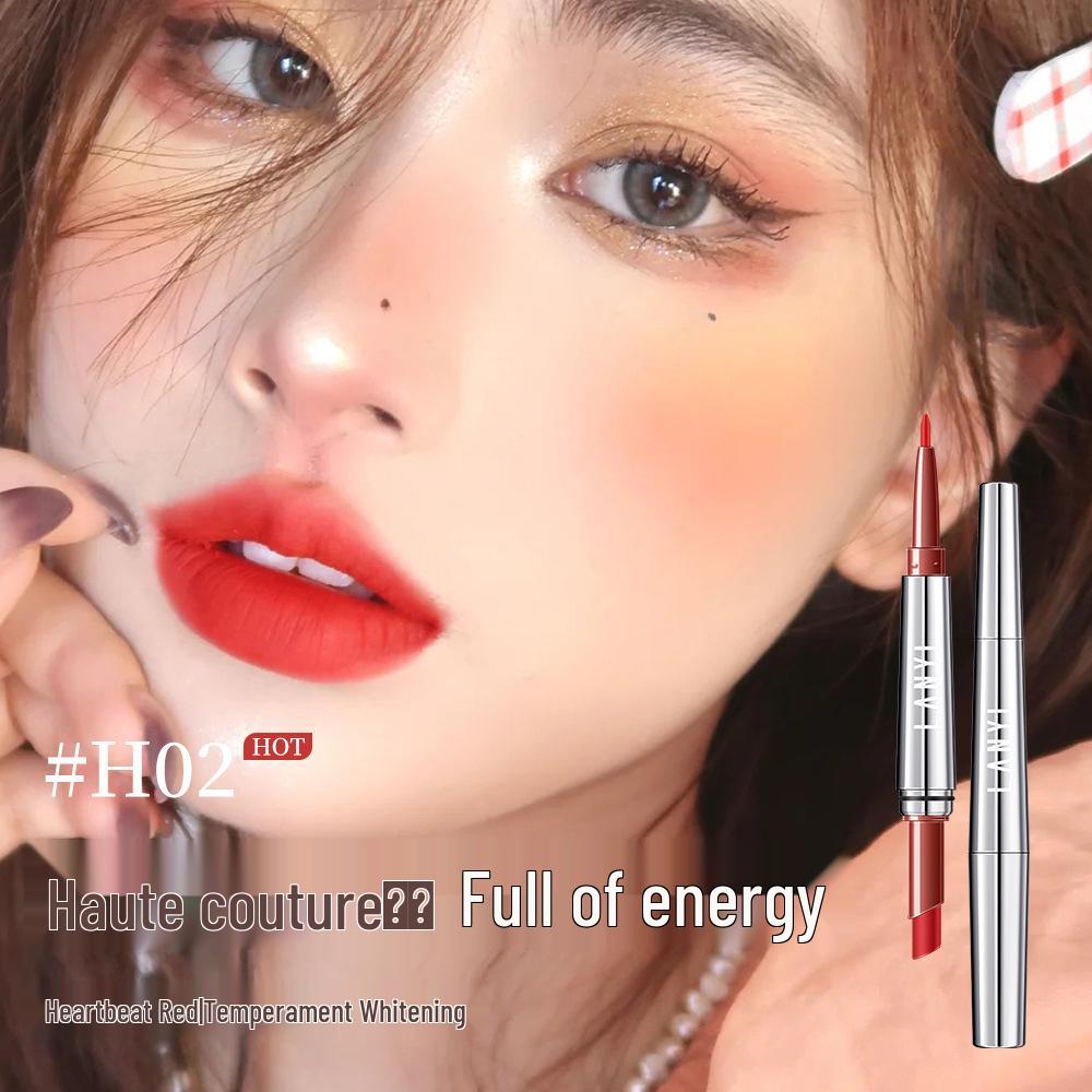 

Lan Yi Wild Mist Двойной карандаш для губ и плампер - Точный, Нелипкий макияж для губ 1g+300mg