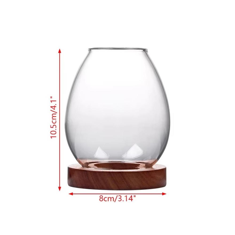 Round Glass Candlesticks Transparent Candle Cup Cover Retro Candle Holder  Dining Table Decoration