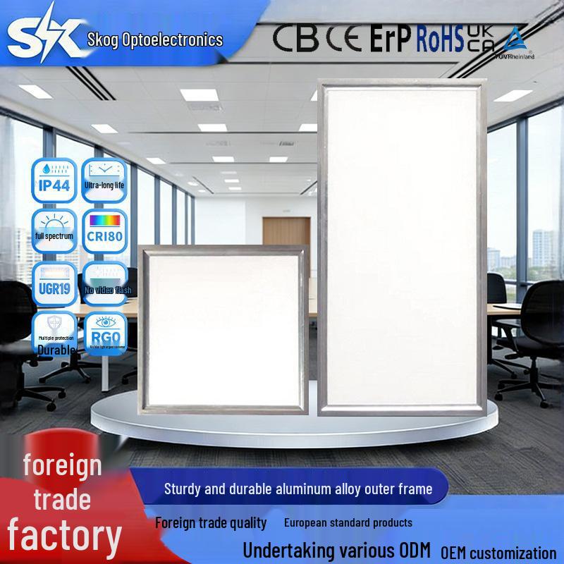 300x300 LED Flat Panel Kitchen & Bathroom Ceiling Light - Energy Saving Recessed Design 300x300mm Aluminum Frame 24W Economy