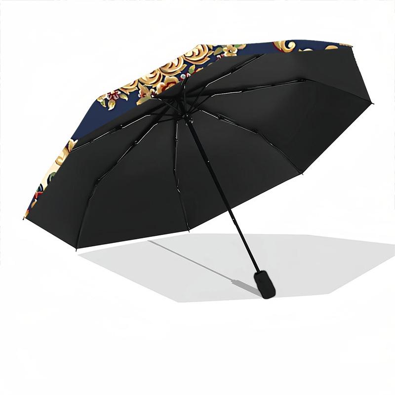 1pc Floral Pattern Automatic Open/Close Umbrella - Compact Travel Umbrella, Gift for Birthday, yy251208123