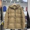 Women Down Jacket with Hood Warm Autumn Winter Outwear Simple Drawstring Coat Korean Style