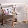 Adjustable Wooden Embroidery Hoop Stand for Cross-Stitch Crafting