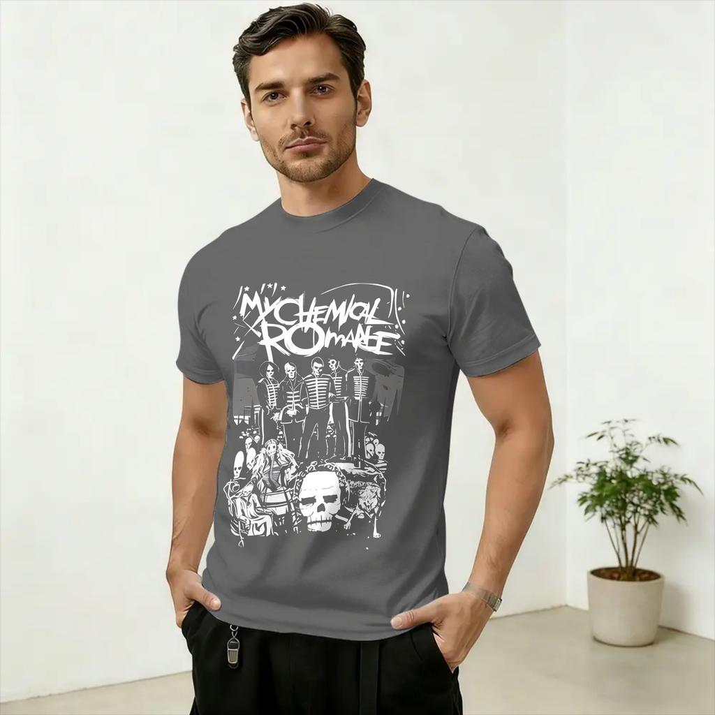 Unisex's T-Shirt MCR Band The Black Parade 2026 Tour Merch Fashion Cotton Tee Shirt Short Sleeve T Shirts Round Collar 4XL 5XL 6XL