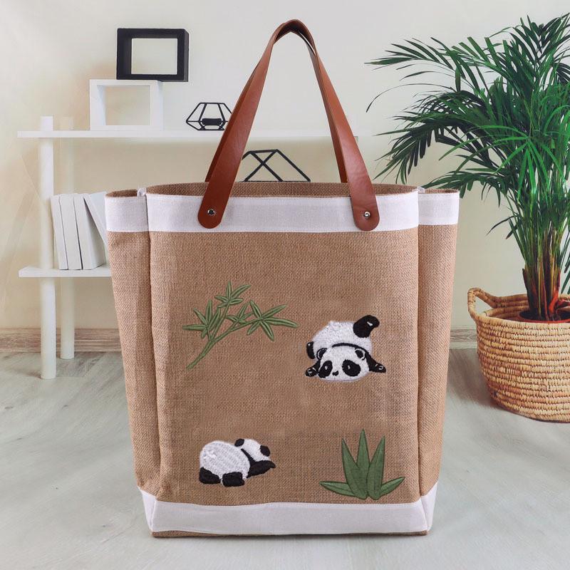Panda Embroidery Patch: Mid-Autumn Cartoon Style Self-Adhesive Sticker