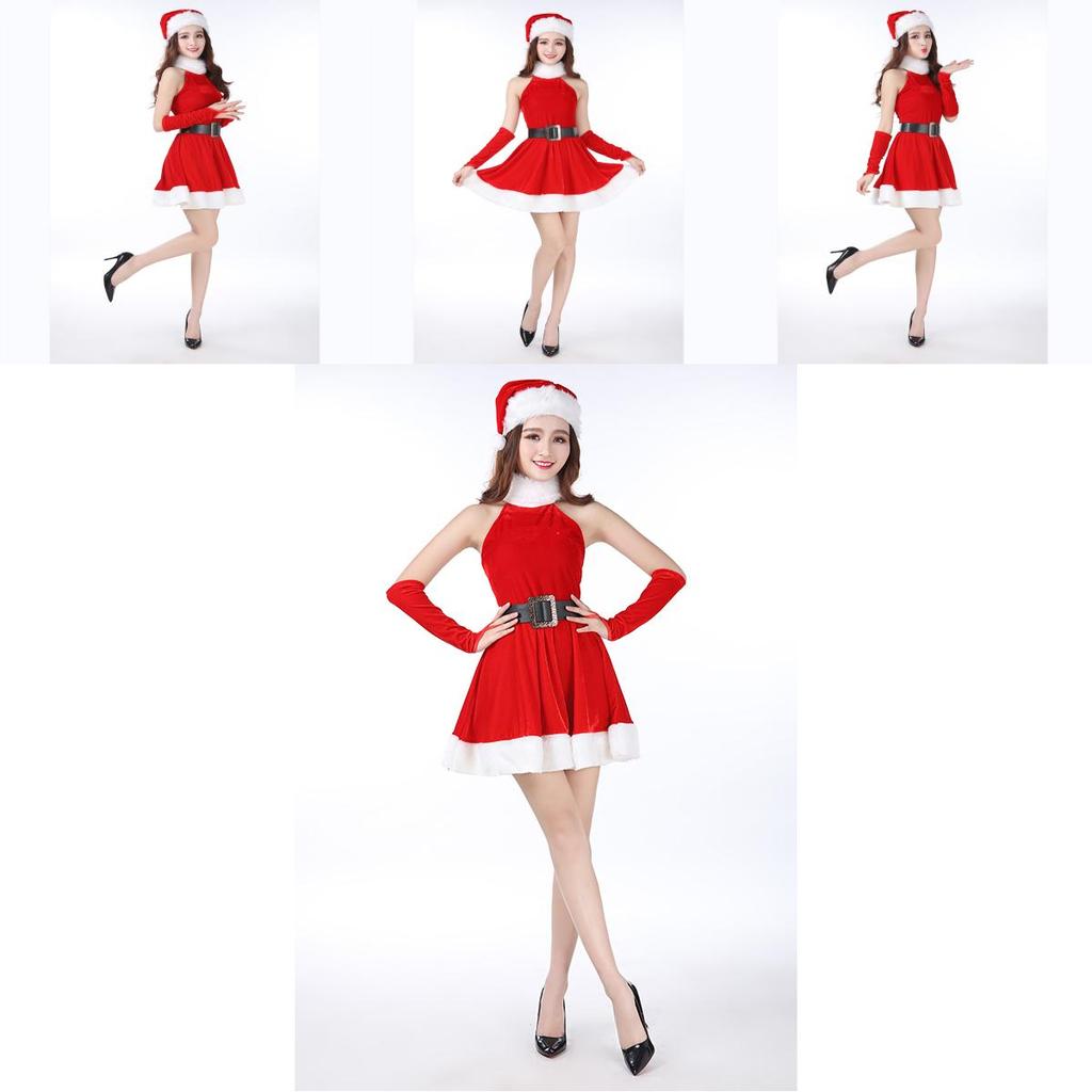 Women Deluxe Mrs Santa Claus Christmas Fancy Dress Costume With Fluffy Trim For Festive Parties