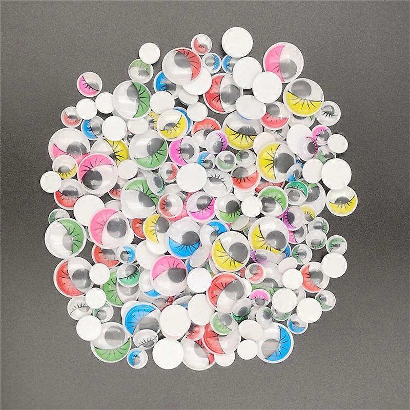 1500PCS Self Adhesive Jiggle Eyes with Eyelashes Wiggle Googly Eyes Craft Eyes
