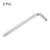 Uxcell T30 Torx Starkey Chrome Vanadium Steel Hand Tool for Automotive and Home Set of 2 Tamper-Proof Wrench, L-Shaped 6-Point Wrench, Repairs,