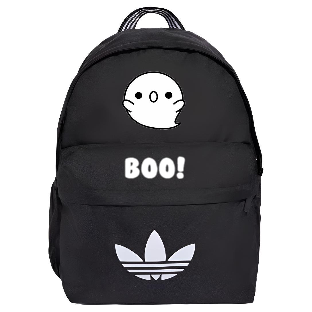 Adidas Originals Trefoil Fabric Patterned Print Backpack Regular Unisex Black JX0209(Team378-xb p4)