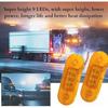 APSMOTIV 2Pcs Amber Indicator Rear Side Truck Trailer Rv Cab Boat Bus Lorry Led Marker Light 12V Running Board Lights For Trucks Flat Fit Base